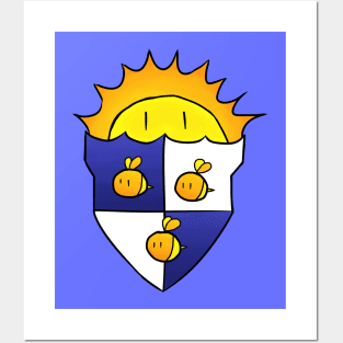 Cute Coat of Arms - Sun and Bees Posters and Art